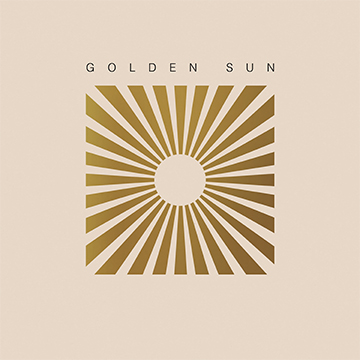 pale pink background golden geometric sun golden sun